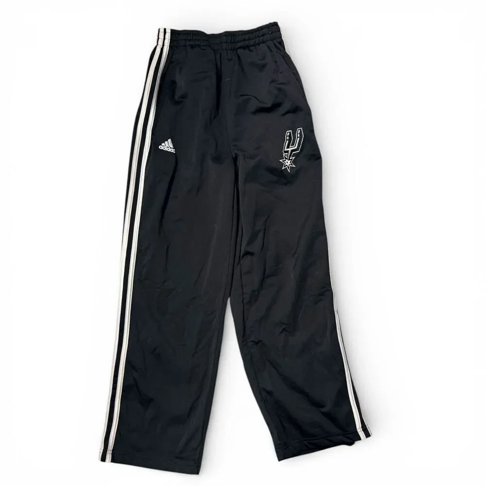 Youth Boy NBA Adidas San Antonio Spurs Embroidered Basketball Pants - Sz M 10/12